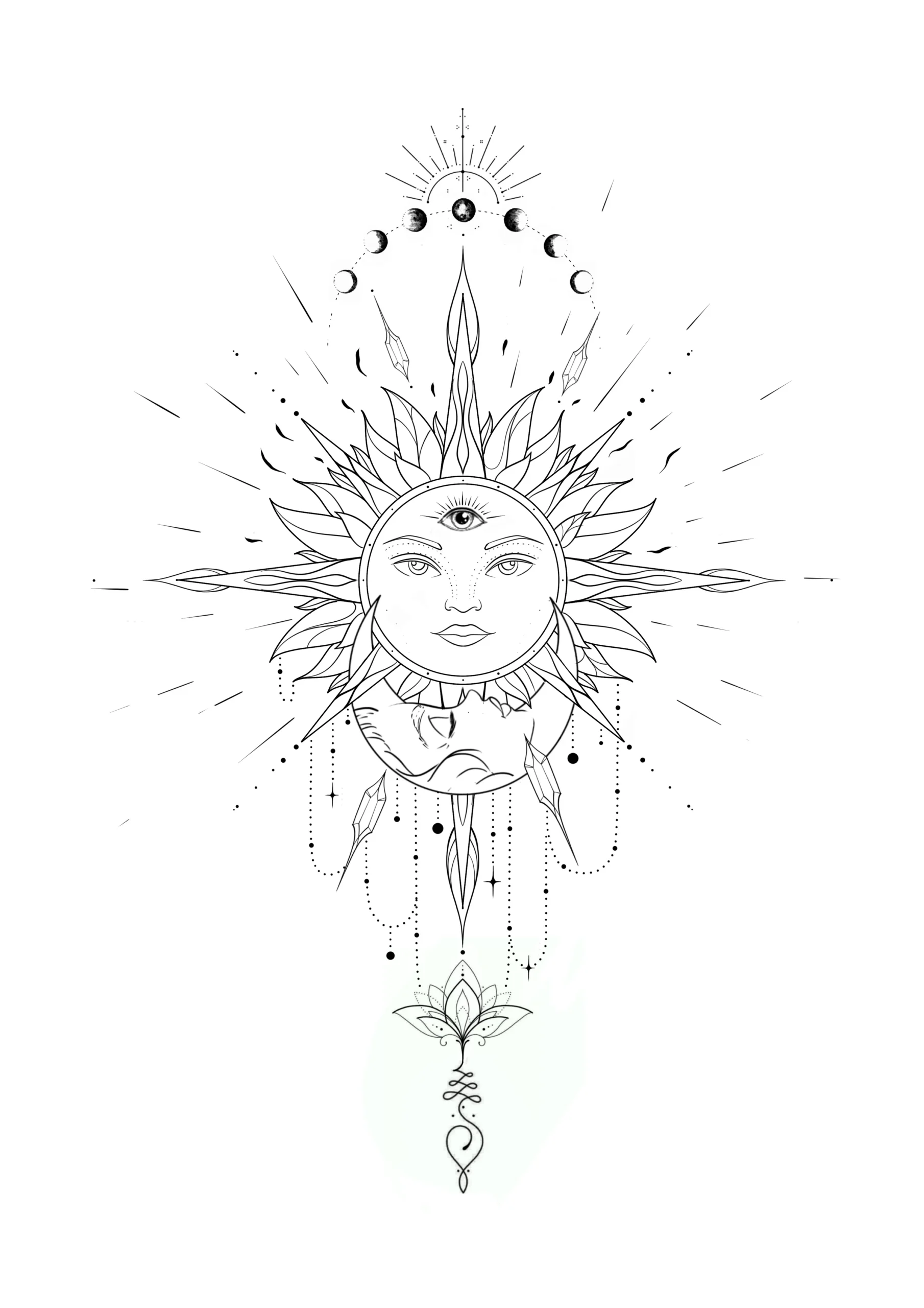 Sonne Mond Tattoo